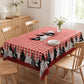 ⏳Time-Limited Special⏰Farmhouse Rooster Tablecloth – Red Buffalo Plaid Chicken Table Cover, Spill Proof & Scalloped Lace Edge ✨