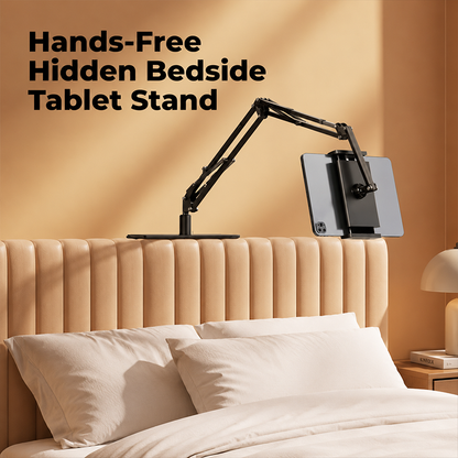 ⏳Time-Limited Special⏰Watch in Bed, Hands-Free – Magnetic Tablet Stand with Hidden Mattress Base. No Shaking, No Drilling.