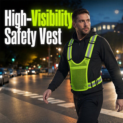 ⏳Time-Limited Special⏰High Visibility Reflective Vest Adjustable Safety Running Gear with Pocket