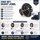 ⏳Time-Limited Special⏰Universal Magnetic Threaded Adapter – Color-Coded Size Rings, Premium Aluminum – Rust-Resistant, Compact – For Ratchets & Power Tools! 🔋