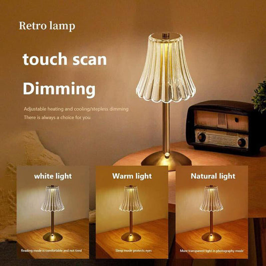 ⏳Time-Limited Special⏰Retro Rechargeable Table Lamp with Touch Dimming