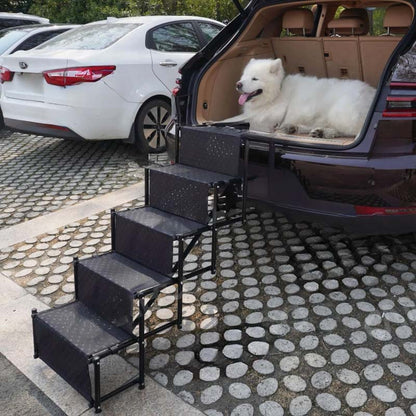 ⏳Time-Limited Special⏰Portable Foldable Non-Slip Dog Car Stairs – Heavy-Duty Support, Reinforced Grips & Compact Design ✨