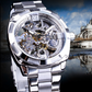 ⏳Time-Limited Special⏰Skeleton Automatic Watch – See The Movement, Feel The Craft – Self-Winding, Gold-Tone, Dress-Casual Style for Every Occasion 💼