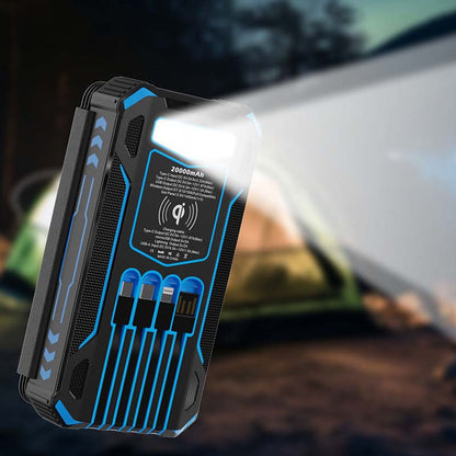 ⏳Time-Limited Special⏰Solar Power Bank – 20000mAh, Foldable 4-Panel Solar, IPX5 & LED Flashlight – For Camping & Emergencies 🏕️