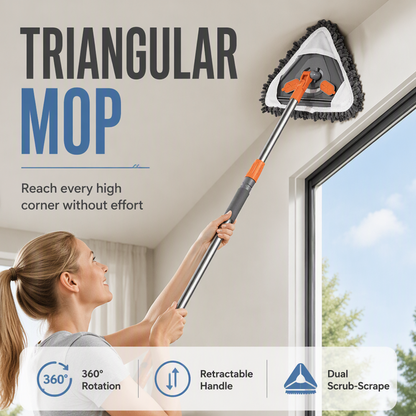 ⏳Time-Limited Special⏰Triangular Cleaning Mop with Extendable Pole