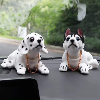 ⏳Time-Limited Special⏰Cute Dog Bobblehead – Nods Along Every Turn – 10 Breeds, Soft Plush, Gold Chain – Brings Smiles to Every Drive 🚗