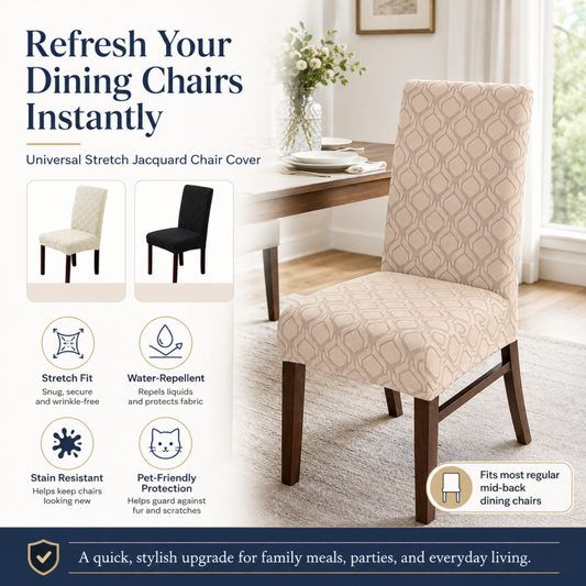 ⏳Time-Limited Special⏰Universal Stretch Chair Seat Covers – Stain‑Resistant, Non‑Slip, Washable Home Decor 🏡