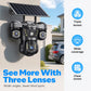 ⏳Time-Limited Special⏰Solar Triple-Lens Security Camera – 360° Coverage, Wireless & All-Weather – Clear Day/Night Monitoring 🏠