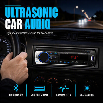 ⏳Time-Limited Special⏰Bluetooth Car Radio – Bluetooth 5.0, dual USB & lossless audio (FLAC/APE). Hands-free calling, crisp sound – upgrade your drive! 📻✨