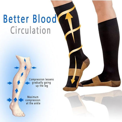 ⏳Time-Limited Special⏰Unisex Copper‑Infused Graduated Compression Socks ✨