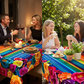 ⏳Time-Limited Special⏰Waterproof Floral Print Tablecloth for Dining & Parties