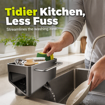 ⏳Time-Limited Special⏰Stainless Steel Kitchen Sink Suction Cup Organizer