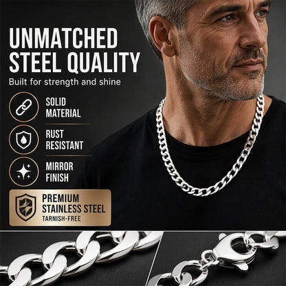 ⏳Time-Limited Special⏰Silver Tone Stainless Steel Chain Necklace