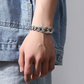 ⏳Time-Limited Special⏰Men's Retro Mantra Bracelet – Six-Syllable Design, Stylish & Meaningful – Vintage Silver Finish with Dual-Chain Look ✨