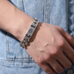 ⏳Time-Limited Special⏰Men's Retro Mantra Bracelet – Six-Syllable Design, Stylish & Meaningful – Vintage Silver Finish with Dual-Chain Look ✨