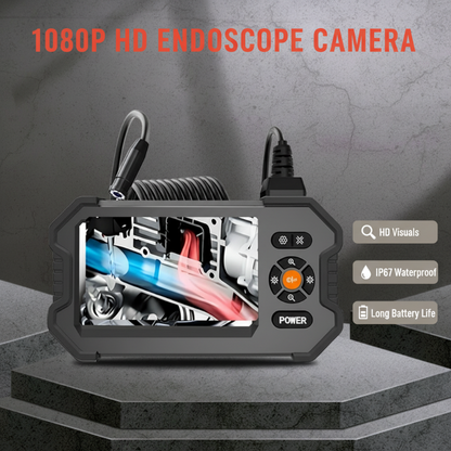 ⏳Time-Limited Special⏰ HD Endoscope Camera – 1080P, 4.3" Screen, IP67 Waterproof – For Pipes, Engines & Inspections 🛠️