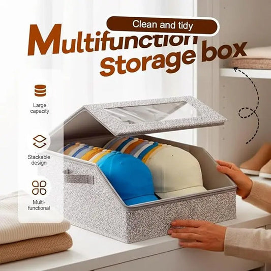 ⏳Time-Limited Special⏰Stackable Hat Storage Box with Clear Window