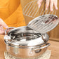 ⏳Time-Limited Special⏰201 Stainless Steel Tempura Fryer Pot – Thermometer, Drain Rack, Deep‑Body ✨