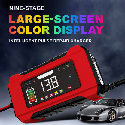 ⏳Time-Limited Special⏰12V 6A Smart Car Battery Charger with LCD Display