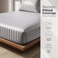 ⏳Time-Limited Special⏰Silky Satin Striped Fitted Sheet Set
