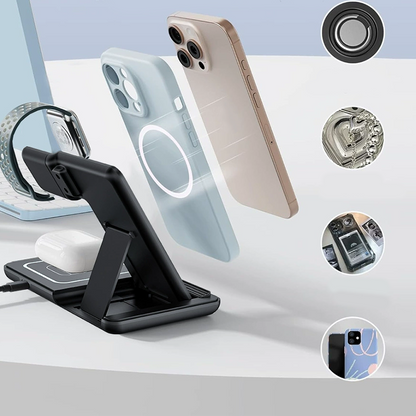 ⏳Time-Limited Special⏰3-in-1 Wireless Charging Station – Charge Your Phone, Watch & Earbuds Together ✨