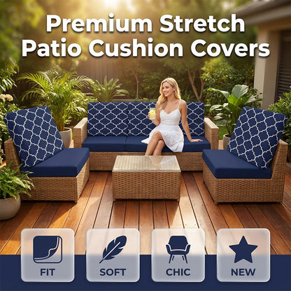 ⏳Time-Limited Special⏰Stretch Patio Cushion Covers | 4/8PC Refresh🪑