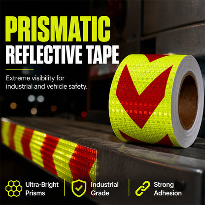 ⏳Time-Limited Special⏰High-Visibility Arrow Reflective Tape – 5m Waterproof Self-Adhesive Safety Strip with Prismatic Reflectivity🚗✨