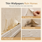 ⏳Time-Limited Special⏰Thickened Non Woven Self Adhesive Wallpaper with 3D Textured Stripe Pattern for Bedroom and Living Room Background Wall 53cm x 1m