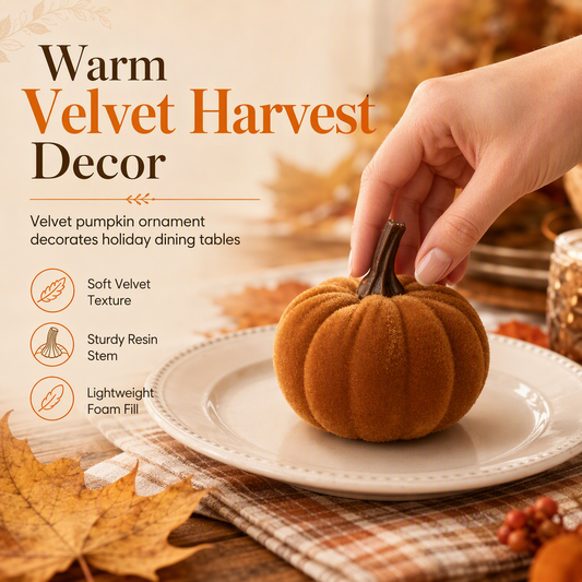 ⏳Time-Limited Special⏰Velvet Pumpkins for Halloween & Thanksgiving🎃