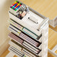 ⏳Time-Limited Special⏰Movable Bookshelf on Wheels: 5/6 Tiers, 45° Angled Shelves, Lockable Casters, Space-Saving Design📚