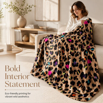 ⏳Time-Limited Special⏰Ultra-Soft Leopard Print Throw Blanket – Cozy & Stylish Home Comfort ✨