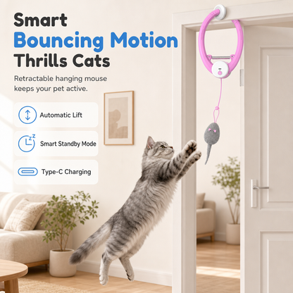⏳Time-Limited Special⏰Automatic Hanging Cat Toy — Electric Bouncing Mouse, Door Clip Mount