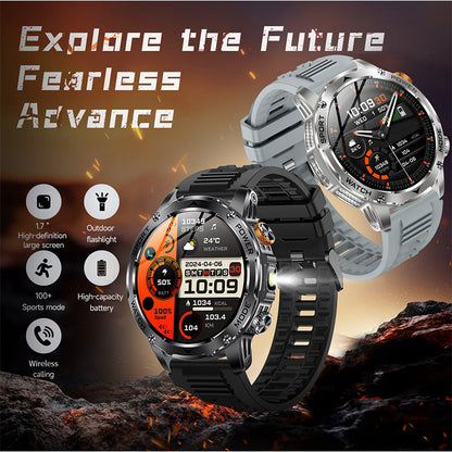 ⏳Time-Limited Special⏰Smart Watch: 1000mAh Battery, 1.7" HD Display, 100+ Sports Modes, LED Flashlight, Interchangeable Straps