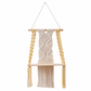 ⏳Time-Limited Special⏰Bohemian Hand Woven Macrame Wall Hanging Floating Shelf for Books and Plants Living Room Decor