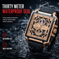 ⏳Time-Limited Special⏰Men's Skeleton Watch – Square Face, Chronograph, Silicone Strap 🌀