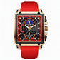 ⏳Time-Limited Special⏰Men's Skeleton Watch – Square Face, Chronograph, Silicone Strap 🌀