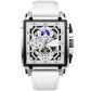 ⏳Time-Limited Special⏰Men's Skeleton Watch – Square Face, Chronograph, Silicone Strap 🌀