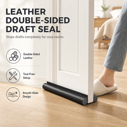 ⏳Time-Limited Special⏰DIY Wear Resistant Leather Under Door Draft Stopper Windproof and Insect Proof Bedroom Door Bottom Seal Strip🏠