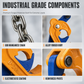 ⏳Time-Limited Special⏰Heavy Duty Oil Drum Lifting Clamp Forklift and Crane Drum Lifter for Steel Metal Drums Die Forged Drum Handling Tool
