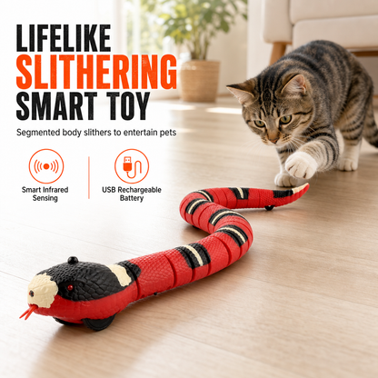 ⏳Time-Limited Special⏰Smart Sensing Electric Snake Toy with Obstacle Avoidance Banded Krait Interactive Prank Toy for Kids