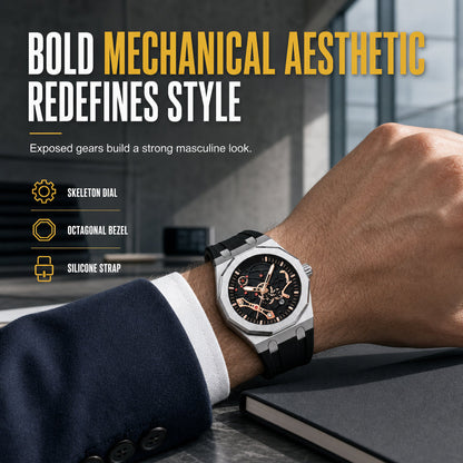 ⏳Time-Limited Special⏰Men's Sport Quartz Watch – Mechanical Style Luminous Hands, Date Calendar & Water Resistance, Stylish Wristwatch for Daily, Gym & Outdoor Wear ⌚