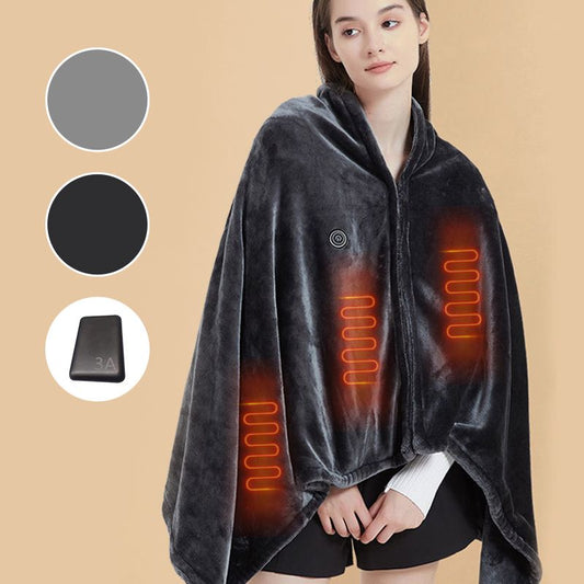 ⏳Time-Limited Special⏰USB Heated Flannel Blanket Shawl♨️🧥