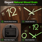 ⏳Time-Limited Special⏰12-Inch Silent Wooden Wall Clock – Luminous Glow & MDF Wood Grain✨