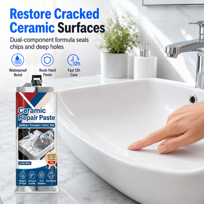 ⏳Time-Limited Special⏰Ceramic Tile Repair Paste – Quick-Drying, Crack & Chip Filler – Waterproof Epoxy for Sinks, Tiles & Marble 🛠️