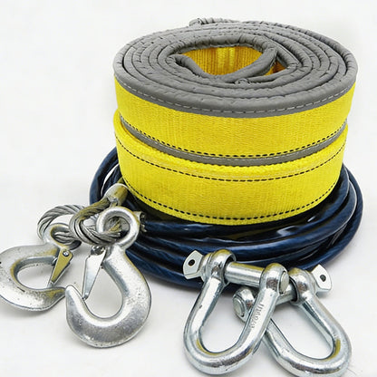 ⏳Time-Limited Special⏰8 Ton Tow Rope – Heavy-Duty Strap, Forged U-Shackles, Reflective Strip ✨