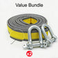 ⏳Time-Limited Special⏰8 Ton Tow Rope – Heavy-Duty Strap, Forged U-Shackles, Reflective Strip ✨