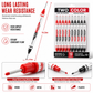 🎁2026 New Arrivals 50% OFF💥10-Pack Dual Long Head Permanent Marker Pens Waterproof Oil-Based Deep Hole Scribing Markers for Woodworking