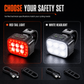 ⏳Time-Limited Special⏰Bright Bicycle Light Front Headlight and Rear Taillight for Mountain Bike Night Riding Safety Warning Cycling Accessories