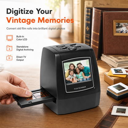 ⏳Time-Limited Special⏰Portable 35mm Film & Slide Scanner – 2.36" LCD Screen for Easy Photo Digitizing