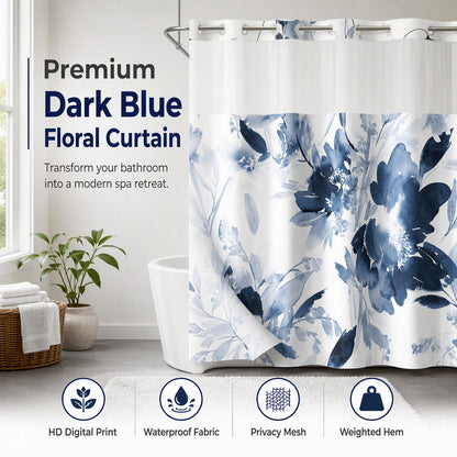 ⏳Time-Limited Special⏰Waterproof Floral Shower Curtain🛁